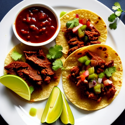 Tacos de Res en Salsa de Tamarindo y Piña y Jengibre