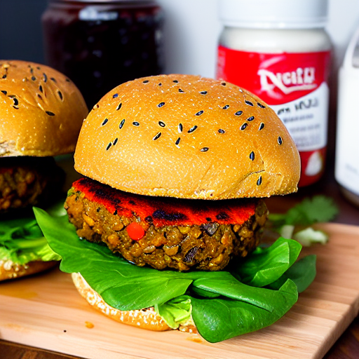 Korean Style Lentil Burger