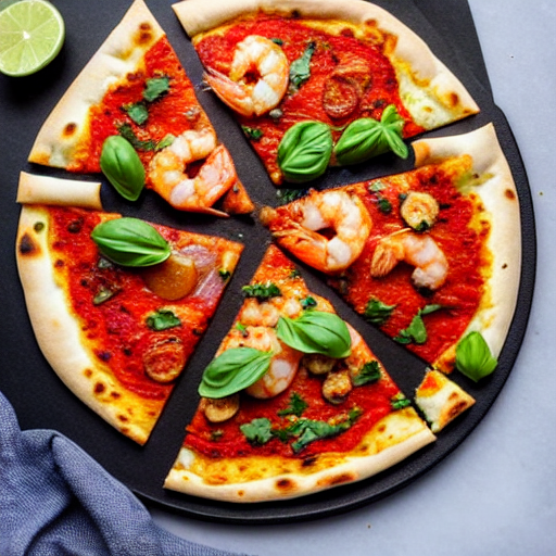 Keto Prawn Masala Pizza