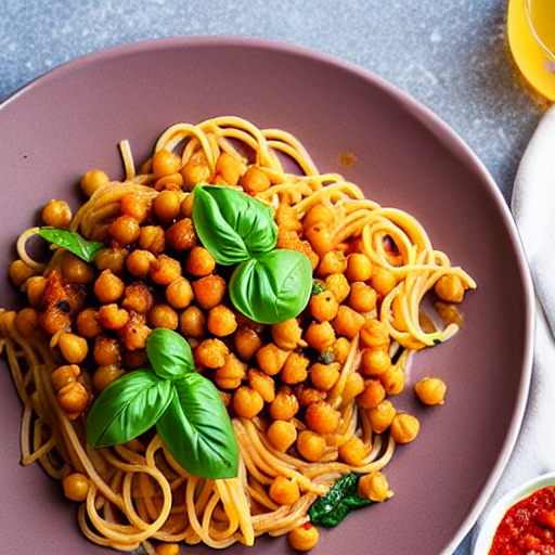 Pasta with Chickpeas and Harissa