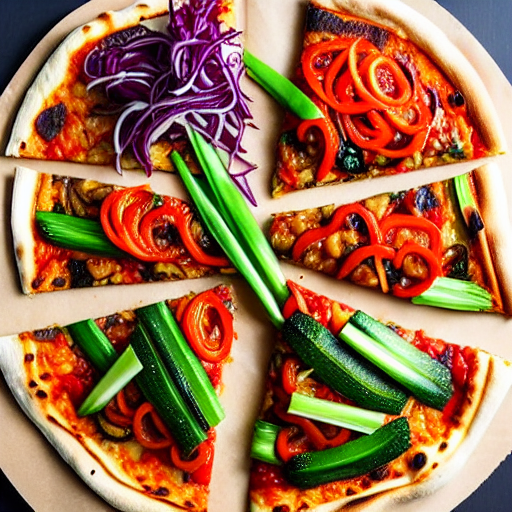 Korean Style Veggie Pizza