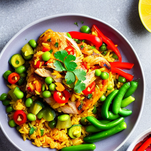 Arroz con Pollo y Verduras
