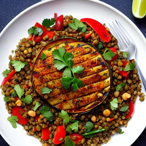Karnıyarık with Lentils