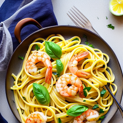 Pasta with Shrimp and Lemon