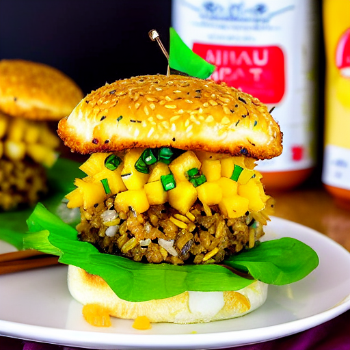Pineapple Fried Rice Burger