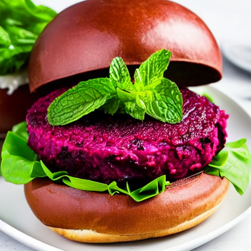 Beetroot and Mint Burger