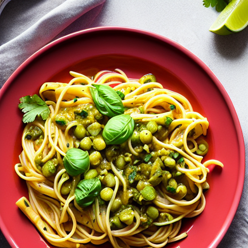 Pasta con Salsa de Tomatillo