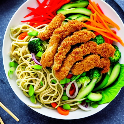 Katsu Udon Salad
