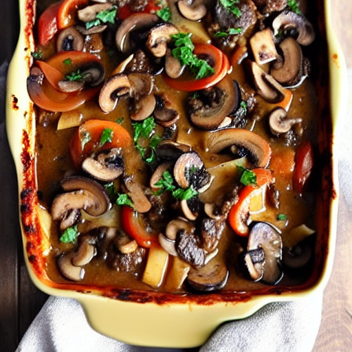 Keto Beef and Mushroom Bake