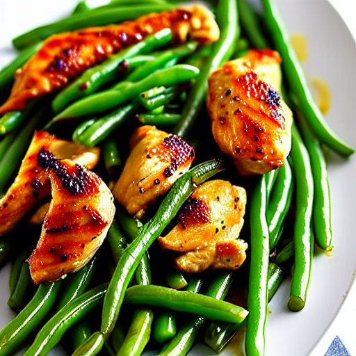Halal Chicken and Green Beans