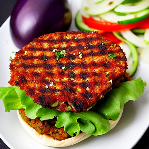 Spicy Eggplant Burger