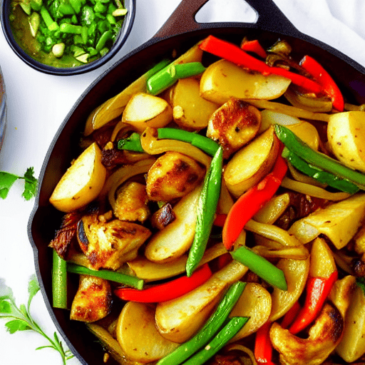 Halal Chicken and Potato Bake Stir-Fry