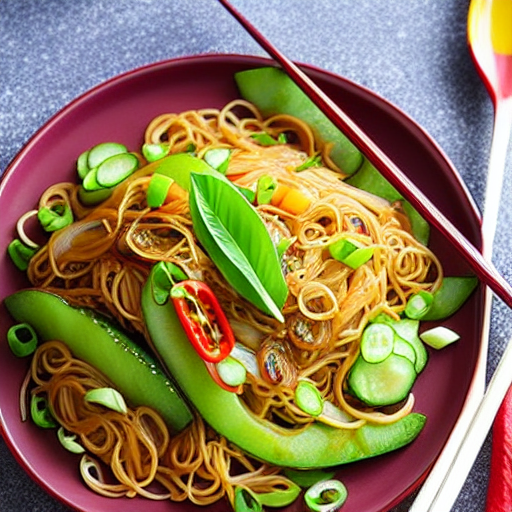 Chayote Noodle Stir-Fry