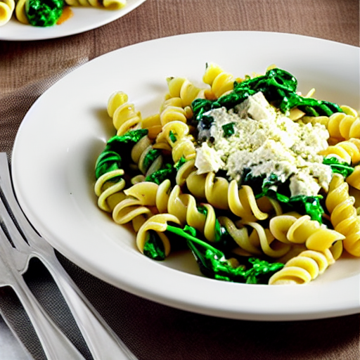 Pasta con Ricotta e Spinaci