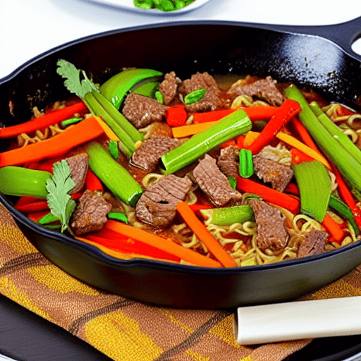 Beef and Vegetable Noodle Bake Stir-Fry Casserole Noodle