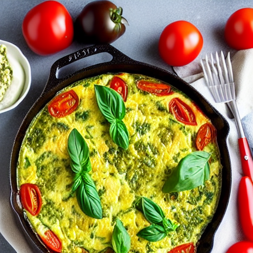 Pesto and Tomato Frittata