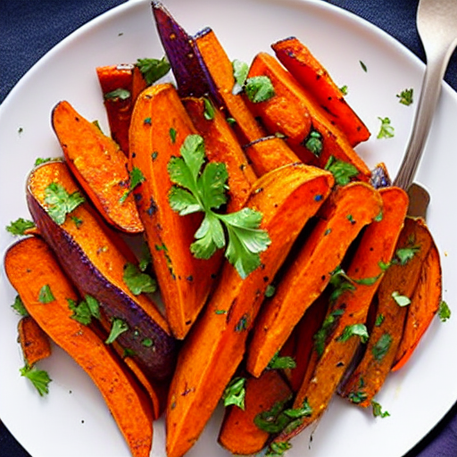 Garlic Herb Roasted Sweet Potatoes and Carrots with Spices