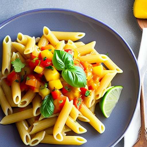 Pasta with Mango Salsa