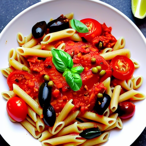 Vegan Tomato and Olive Pasta