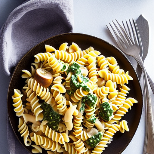 Fusilli ao Molho de Cogumelos