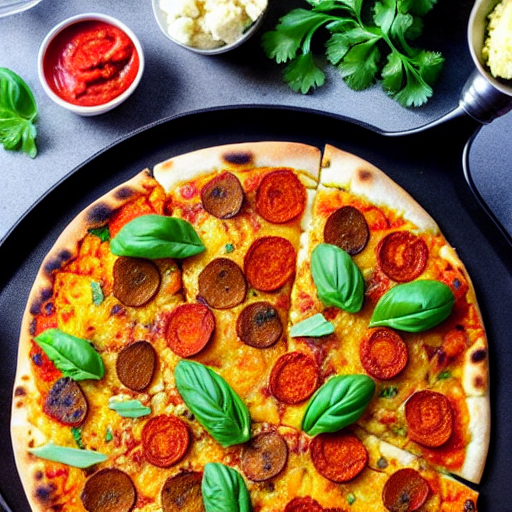 Keto Aloo Gobi Pizza