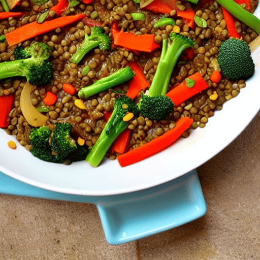 Vegetable and Lentil Stir-Fry Bake