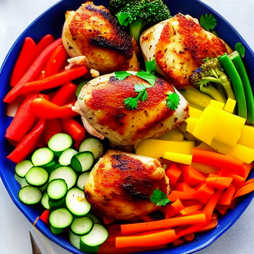 Baked Chicken and Vegetable Bowl
