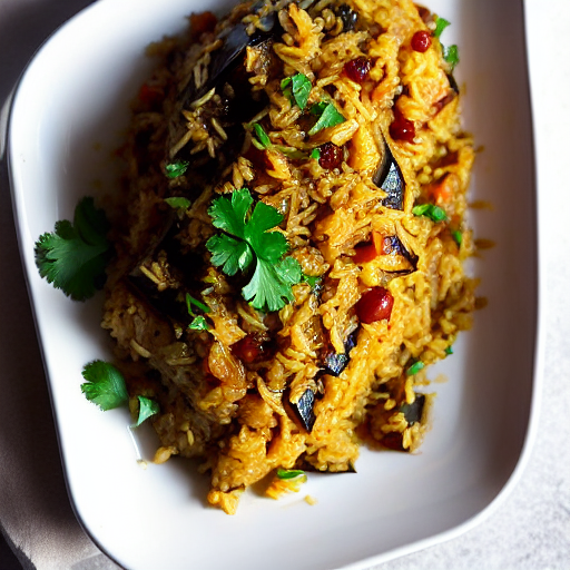 Spiced Eggplant Rice