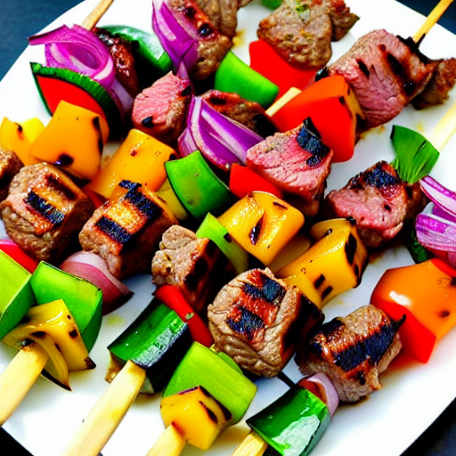 Beef and Vegetable Kebabs