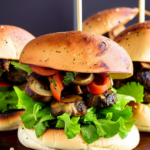 Mushroom Shawarma Burger