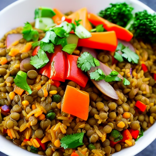 Savory Lentil and Rice Bowl