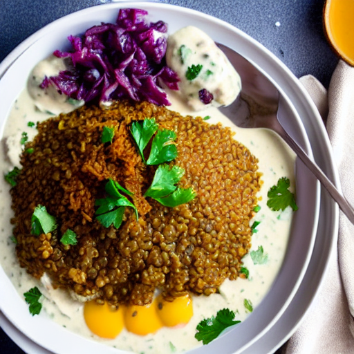Mujadara with Yogurt