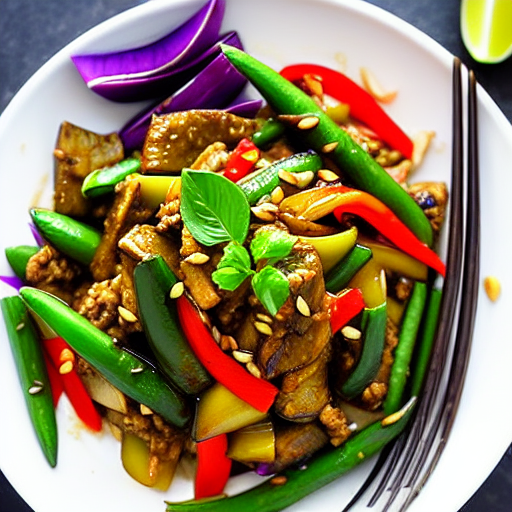 Keto Thai Eggplant Stir-Fry