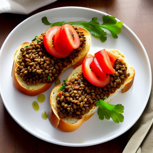 Crostini con Lenticchie
