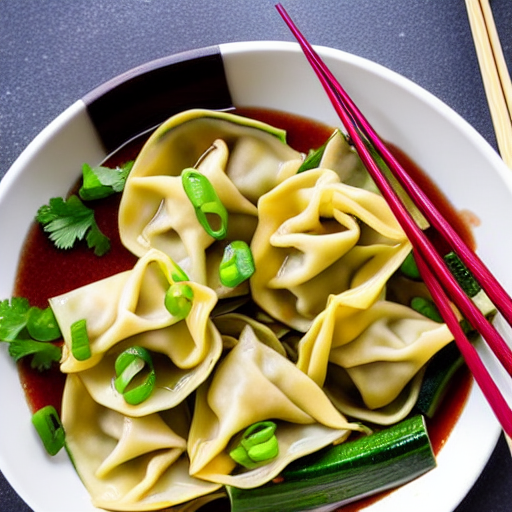 Zucchini Noodle Wontons