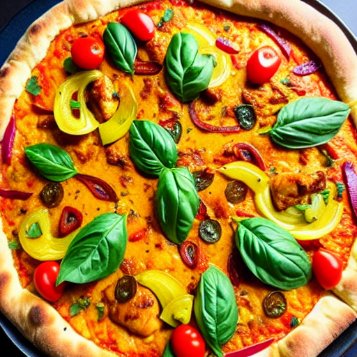 Curry Chicken Pizza