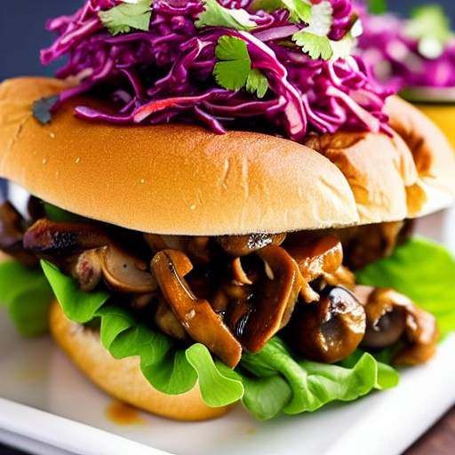 Pulled Mushroom Sandwich
