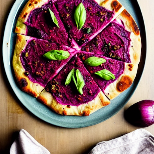 Pistachio and Beet Pizza
