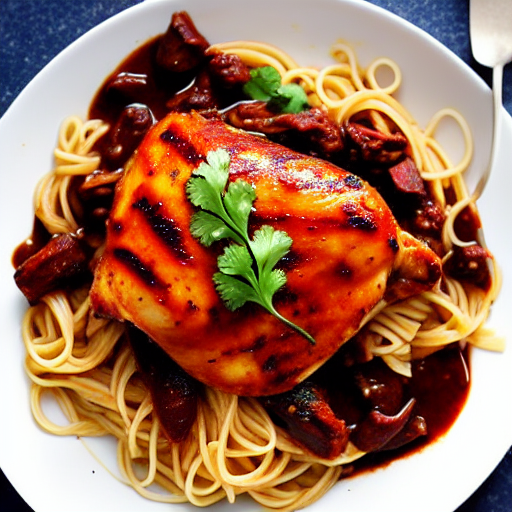 Pasta con Pollo en Mole
