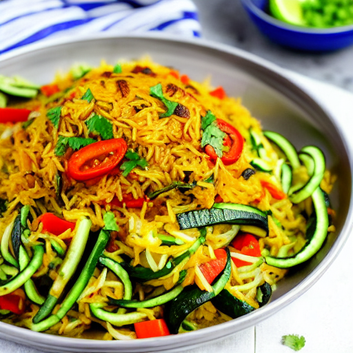 Zucchini Noodles Biryani