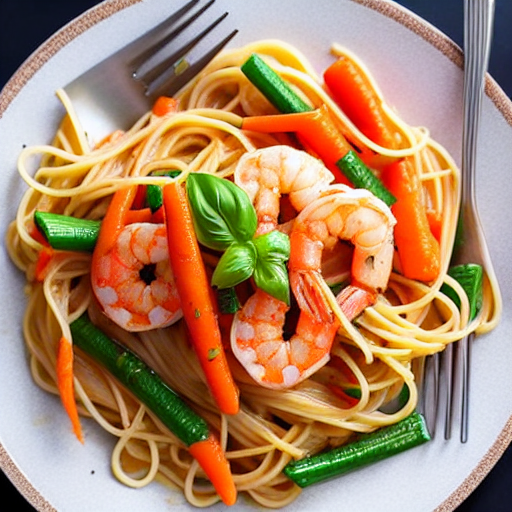 Pasta with Shrimp and Carrots