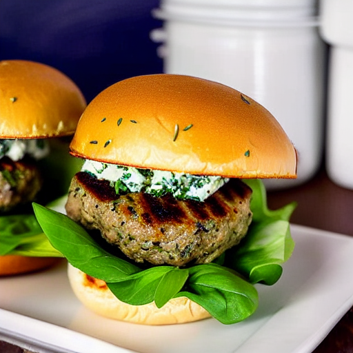 Keto Feta Lamb Burger