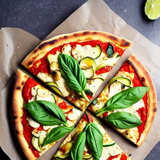 Zucchini and Tofu Pizza