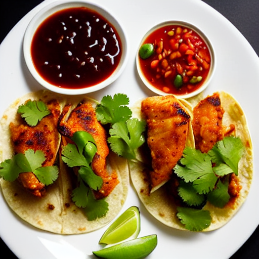 Tacos de Pescado al Tamarindo y Cilantro y Jengibre