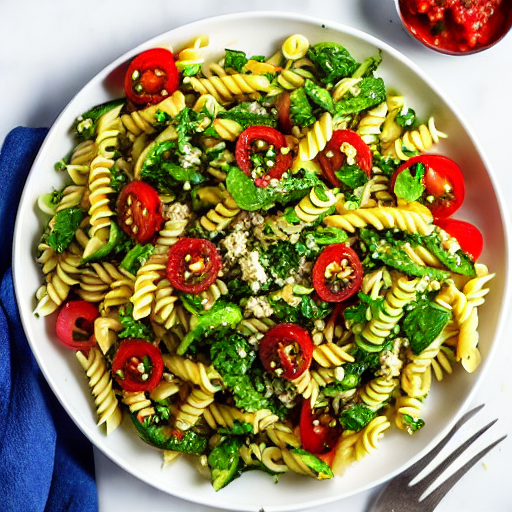 Pasta Bil Kousa w Tabbouleh