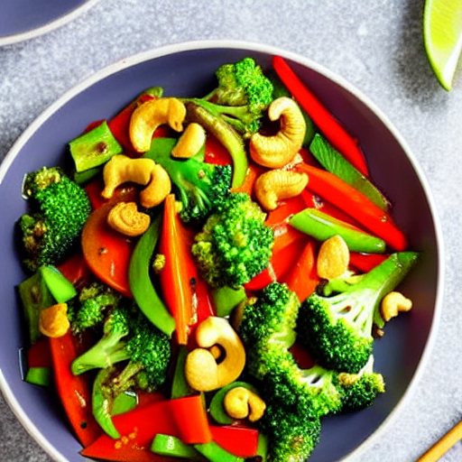 Vegetable and Cashew Stir-Fry