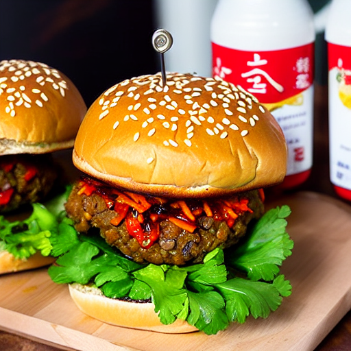 Korean BBQ Lentil Burger