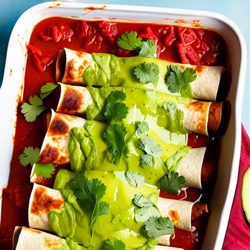 Baked Avocado Enchiladas
