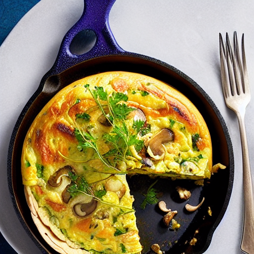 Mushroom and Onion Omelette