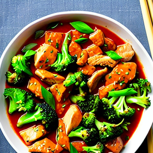Szechuan Style Chicken and Broccoli